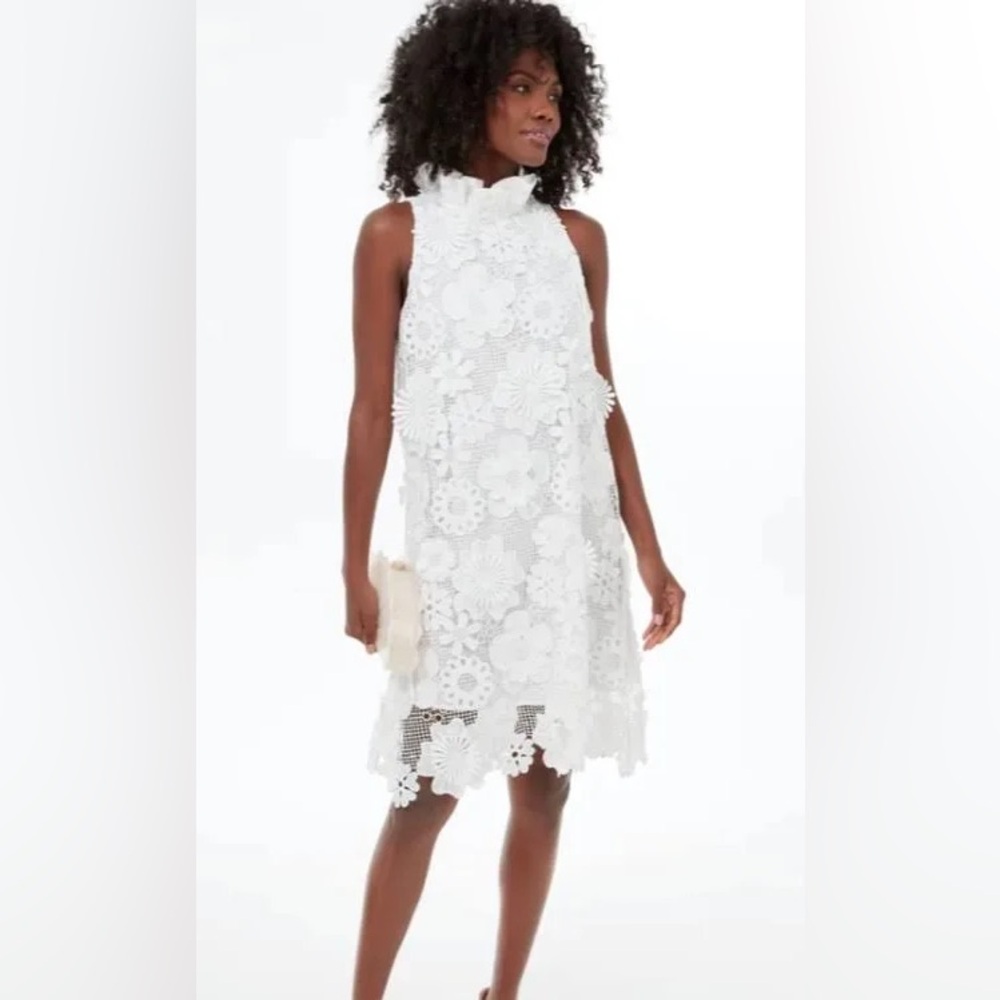 Tuckernuck three dimensional floral sleeveless dress with black bow